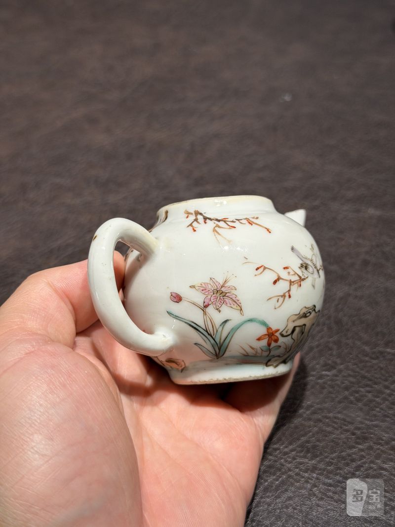 清乾隆 粉彩花鸟纹茶具一套25件 - 图47